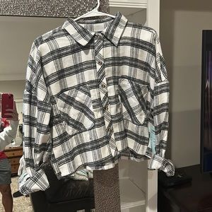 cropped marshall’s plaid flannel.